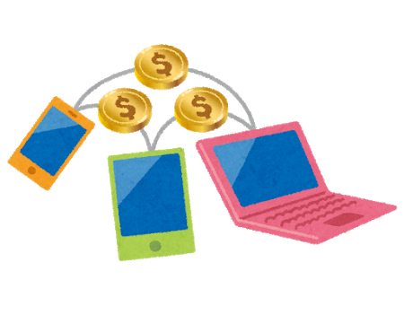 仮想通貨（暗号資産）のイメージ（いらすとや）